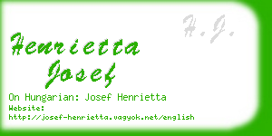 henrietta josef business card